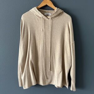 Carly Jean Los Angeles Tan Cashmere Blend Hoodie
